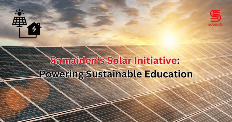 Sultan Abdul Samad Secondary School With Solar Panels, Representing Samaiden'S Commitment To Sustainable Energy In Education.